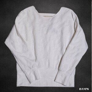 Daytrip for The Buckle White Textured Dolman Top | Size Small | Soft Pullover